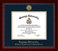 Gonzaga University Gold Engraved Medallion Diploma Frame in Sutton