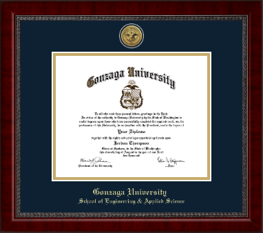 Gonzaga University diploma frame - Gold Engraved Medallion Diploma Frame in Sutton