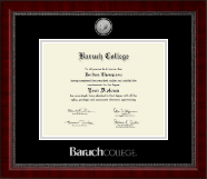 Baruch College Silver Engraved Medallion Diploma Frame in Sutton