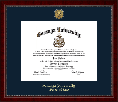 Gonzaga University diploma frame - Gold Engraved Medallion Diploma Frame in Sutton