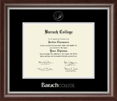 Baruch College diploma frame - Silver Embossed Diploma Frame in Devonshire