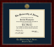 The University of Akron diploma frame - Gold Engraved Medallion Diploma Frame in Sutton