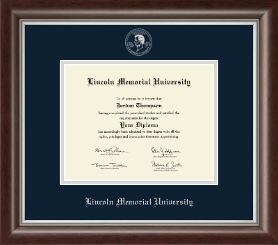 Lincoln Memorial University diploma frame - Silver Embossed Diploma Frame in Devonshire