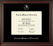 Lincoln Memorial University diploma frame - Silver Embossed Diploma Frame in Studio