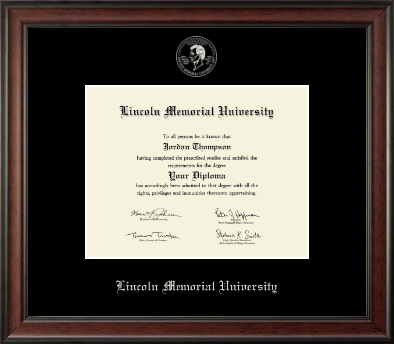 Lincoln Memorial University diploma frame - Silver Embossed Diploma Frame in Studio