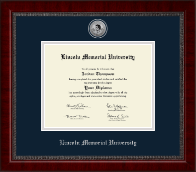 Lincoln Memorial University diploma frame - Silver Engraved Medallion Diploma Frame in Sutton