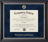 Gettysburg College Regal Edition Diploma Frame in Noir