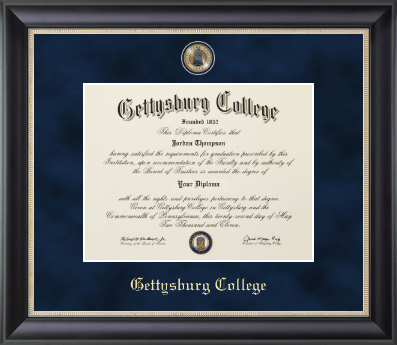 Gettysburg College diploma frame - Regal Edition Diploma Frame in Noir