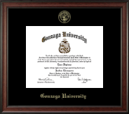 Gonzaga University Gold Embossed Diploma Frame in Studio