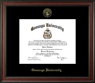 Gonzaga University diploma frame - Gold Embossed Diploma Frame in Studio