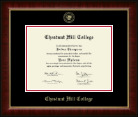 Chestnut Hill College diploma frame - Gold Embossed Diploma Frame in Murano