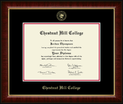 Chestnut Hill College diploma frame - Gold Embossed Diploma Frame in Murano