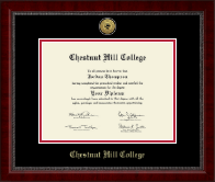 Chestnut Hill College Gold Engraved Medallion Diploma Frame in Sutton