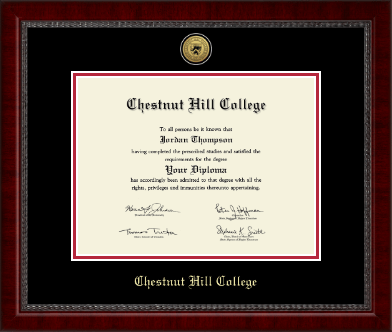 Chestnut Hill College diploma frame - Gold Engraved Medallion Diploma Frame in Sutton