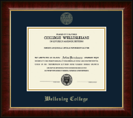 Wellesley College Gold Embossed Diploma Frame in Murano
