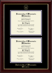 University of Wisconsin Whitewater diploma frame - Double Diploma Frame in Gallery