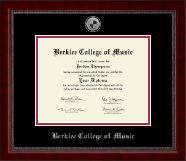 Berklee College of Music Silver Engraved Medallion Diploma Frame in Sutton