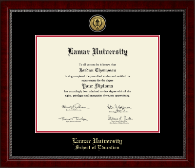 Lamar University diploma frame - Gold Engraved Medallion Diploma Frame in Sutton