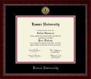 Lamar University diploma frame - Gold Engraved Medallion Diploma Frame in Sutton