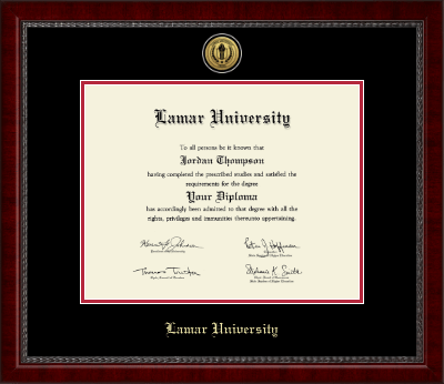 Lamar University diploma frame - Gold Engraved Medallion Diploma Frame in Sutton