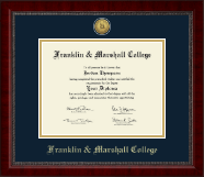 Franklin & Marshall College Gold Engraved Medallion Diploma Frame in Sutton