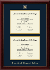 Franklin & Marshall College diploma frame - Masterpiece Medallion Double Diploma Frame in Gallery