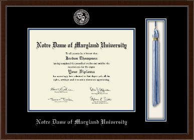 Notre Dame of Maryland University diploma frame - Tassel & Cord Diploma Frame in Delta