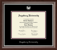 Augsburg University diploma frame - Silver Embossed Diploma Frame in Devonshire