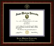 James Madison University Gold Embossed Diploma Frame in Murano