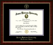 James Madison University diploma frame - Gold Embossed Diploma Frame in Murano