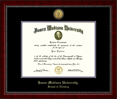 James Madison University diploma frame - Gold Engraved Medallion Diploma Frame in Sutton