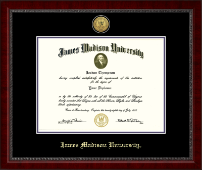 James Madison University diploma frame - Gold Engraved Medallion Diploma Frame in Sutton
