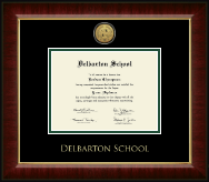 Delbarton High School in New Jersey diploma frame - Gold Engraved Medallion Diploma Frame in Murano