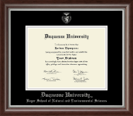 Duquesne University Silver Embossed Diploma Frame in Devonshire