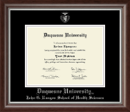Duquesne University Silver Embossed Diploma Frame in Devonshire