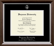 Duquesne University diploma frame - Silver Embossed Diploma Frame in Devonshire