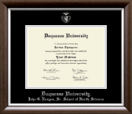 Duquesne University diploma frame - Silver Embossed Diploma Frame in Devonshire