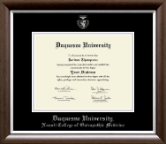 Duquesne University diploma frame - Silver Embossed Diploma Frame in Devonshire