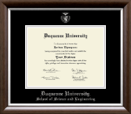 Duquesne University diploma frame - Silver Embossed Diploma Frame in Devonshire