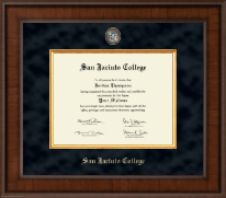 San Jacinto College Presidential Masterpiece Diploma Frame in Madison