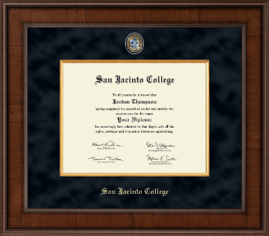 San Jacinto College diploma frame - Presidential Masterpiece Diploma Frame in Madison