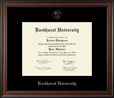Rockhurst University diploma frame - Silver Embossed Diploma Frame in Studio