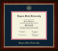 Rogers State University Gold Embossed Diploma Frame in Murano