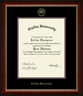 Claflin University diploma frame - Gold Embossed Diploma Frame in Murano