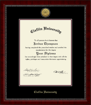 Claflin University diploma frame - Gold Engraved Medallion Diploma Frame in Sutton