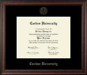 Carlow University diploma frame - Gold Embossed Diploma Frame in Studio
