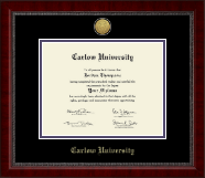 Carlow University Gold Engraved Medallion Diploma Frame in Sutton