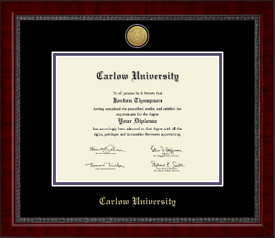 Carlow University diploma frame - Gold Engraved Medallion Diploma Frame in Sutton