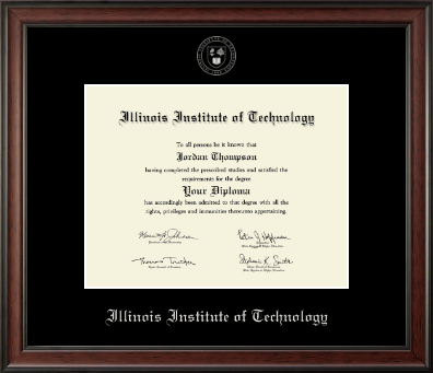 Illinois Institute of Technology diploma frame - Silver Embossed Diploma Frame in Studio