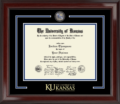 The University of Kansas diploma frame - Showcase Edition Diploma Frame in Encore